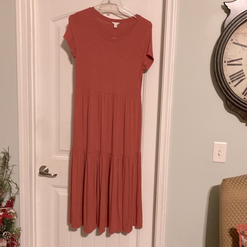 Maxi three tier knit dress